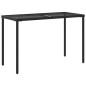vidaXL Gartentisch mit Glasplatte Schwarz 115x54x74 cm Poly Rattan vidaXL Gartentisch mit Glasplatte Schwarz 115x54x74 cm Poly Rattan