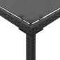 vidaXL Gartentisch mit Glasplatte Schwarz 115x54x74 cm Poly Rattan vidaXL Gartentisch mit Glasplatte Schwarz 115x54x74 cm Poly Rattan