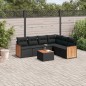 vidaXL 7-tlg. Garten-Sofagarnitur mit Kissen Schwarz Poly Rattan vidaXL 7-tlg. Garten-Sofagarnitur mit Kissen Schwarz Poly Rattan