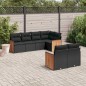 vidaXL 7-tlg. Garten-Sofagarnitur mit Kissen Schwarz Poly Rattan vidaXL 7-tlg. Garten-Sofagarnitur mit Kissen Schwarz Poly Rattan