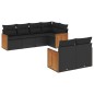 vidaXL 7-tlg. Garten-Sofagarnitur mit Kissen Schwarz Poly Rattan vidaXL 7-tlg. Garten-Sofagarnitur mit Kissen Schwarz Poly Rattan