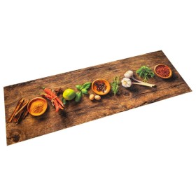 vidaXL Küchenteppich Waschbar Gewürze 60x300 cm Samt