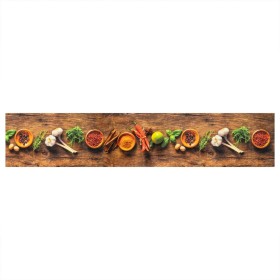 vidaXL Küchenteppich Waschbar Gewürze 60x300 cm Samt