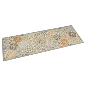 vidaXL Küchenteppich Waschbar Hexagon Pastell 60x180 cm Samt