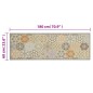 vidaXL Küchenteppich Waschbar Hexagon Pastell 60x180 cm Samt vidaXL Küchenteppich Waschbar Hexagon Pastell 60x180 cm Samt