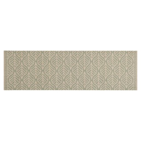 vidaXL Küchenteppich Waschbar Blätter 45x150 cm Samt