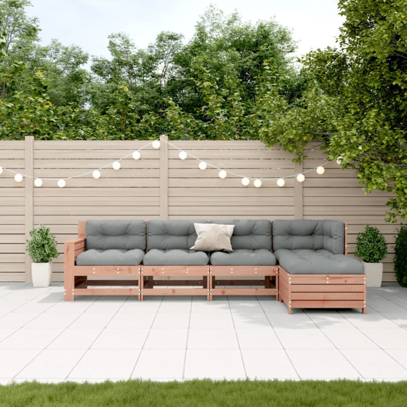 vidaXL 5-tlg. Garten-Lounge-Set mit Kissen Massivholz Douglasie vidaXL 5-tlg. Garten-Lounge-Set mit Kissen Massivholz Douglasie