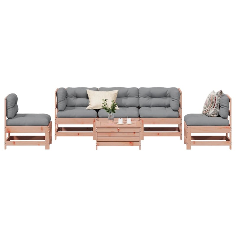 vidaXL 6-tlg. Garten-Lounge-Set mit Kissen Massivholz Douglasie vidaXL 6-tlg. Garten-Lounge-Set mit Kissen Massivholz Douglasie