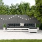 vidaXL 5-tlg. Garten-Lounge-Set mit Kissen Weiß Massivholz Kiefer vidaXL 5-tlg. Garten-Lounge-Set mit Kissen Weiß Massivholz Kiefer