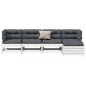 vidaXL 5-tlg. Garten-Lounge-Set mit Kissen Weiß Massivholz Kiefer vidaXL 5-tlg. Garten-Lounge-Set mit Kissen Weiß Massivholz Kiefer