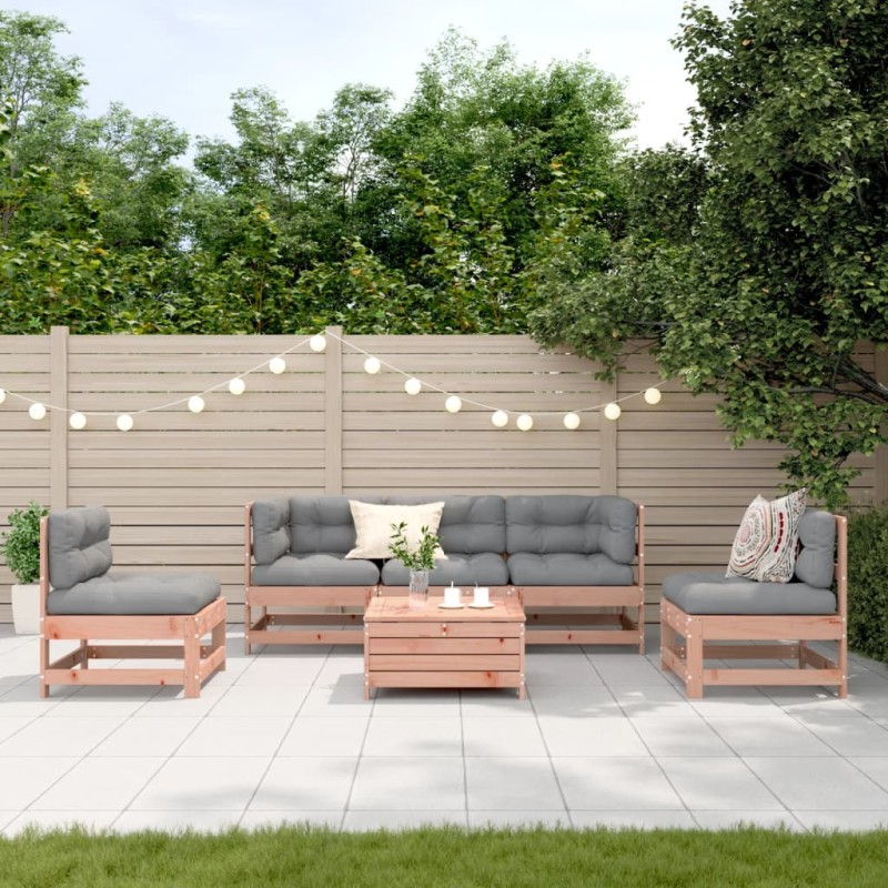 vidaXL 6-tlg. Garten-Lounge-Set mit Kissen Massivholz Douglasie vidaXL 6-tlg. Garten-Lounge-Set mit Kissen Massivholz Douglasie