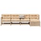 vidaXL 5-tlg. Garten-Lounge-Set mit Kissen Massivholz Kiefer vidaXL 5-tlg. Garten-Lounge-Set mit Kissen Massivholz Kiefer