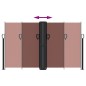 vidaXL Seitenmarkise Ausziehbar Braun 140x1000 cm