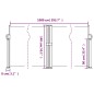 vidaXL Seitenmarkise Ausziehbar Braun 140x1000 cm