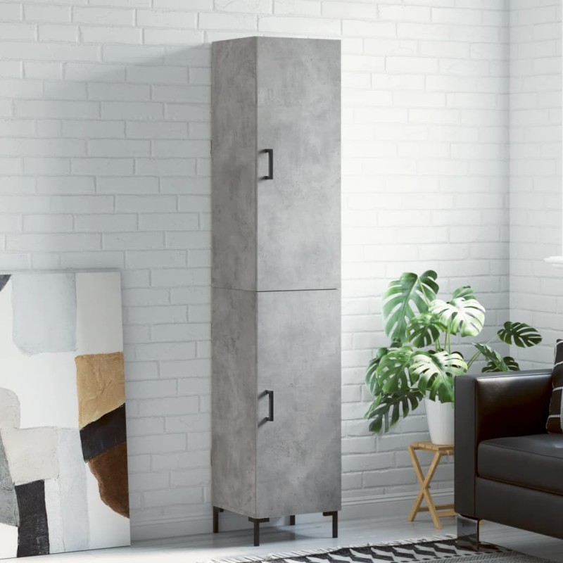 Highboard Betongrau 34,5x34x180 cm Holzwerkstoff Highboard Betongrau 34,5x34x180 cm Holzwerkstoff