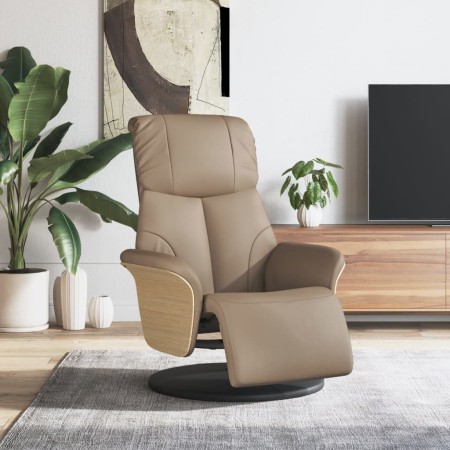 vidaXL Relaxsessel mit Fußteil Cappuccino-Braun Kunstleder