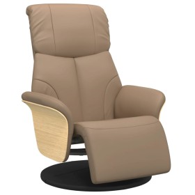 vidaXL Relaxsessel mit Fußteil Cappuccino-Braun Kunstleder