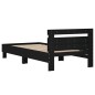 vidaXL Bettgestell mit Kopfteil Schwarz 100x200 cm Holzwerkstoff vidaXL Bettgestell mit Kopfteil Schwarz 100x200 cm Holzwerkstoff