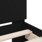 vidaXL Bettgestell mit Kopfteil Schwarz 100x200 cm Holzwerkstoff vidaXL Bettgestell mit Kopfteil Schwarz 100x200 cm Holzwerkstoff