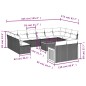 vidaXL 13-tlg. Garten-Sofagarnitur mit Kissen Schwarz Poly Rattan vidaXL 13-tlg. Garten-Sofagarnitur mit Kissen Schwarz Poly Rattan