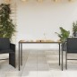 vidaXL Gartentisch mit Akazienholz-Platte 115x54x74 cm Poly Rattan vidaXL Gartentisch mit Akazienholz-Platte 115x54x74 cm Poly Rattan
