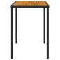vidaXL Gartentisch mit Akazienholz-Platte 115x54x74 cm Poly Rattan vidaXL Gartentisch mit Akazienholz-Platte 115x54x74 cm Poly Rattan