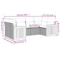 vidaXL 6-tlg. Garten-Sofagarnitur mit Kissen Schwarz Poly Rattan vidaXL 6-tlg. Garten-Sofagarnitur mit Kissen Schwarz Poly Rattan