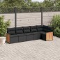 vidaXL 6-tlg. Garten-Sofagarnitur mit Kissen Schwarz Poly Rattan vidaXL 6-tlg. Garten-Sofagarnitur mit Kissen Schwarz Poly Rattan