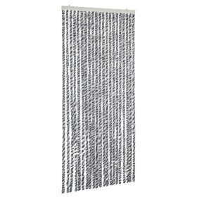 vidaXL Fliegenvorhang Grau, Schwarz und Weiß 90x200 cm Chenille