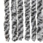 vidaXL Fliegenvorhang Grau, Schwarz und Weiß 90x200 cm Chenille vidaXL Fliegenvorhang Grau, Schwarz und Weiß 90x200 cm Chenille