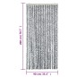 vidaXL Fliegenvorhang Grau, Schwarz und Weiß 90x200 cm Chenille vidaXL Fliegenvorhang Grau, Schwarz und Weiß 90x200 cm Chenille