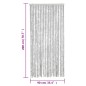 vidaXL Fliegenvorhang Grau 90x200 cm Chenille vidaXL Fliegenvorhang Grau 90x200 cm Chenille