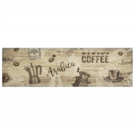 vidaXL Küchenteppich Waschbar Kaffee Braun 45x150 cm Samt