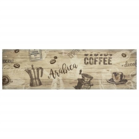 vidaXL Küchenteppich Waschbar Kaffee Braun 45x150 cm Samt