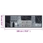 vidaXL Küchenteppich Waschbar Wein Grau 60x180 cm Samt vidaXL Küchenteppich Waschbar Wein Grau 60x180 cm Samt