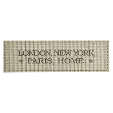 vidaXL Küchenteppich Waschbar Hauptstädte Home 45x150 cm Samt
