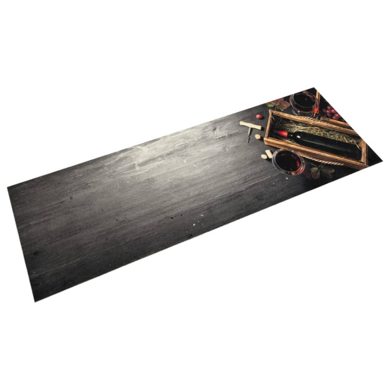 vidaXL Küchenteppich Waschbar Weinflasche 45x150 cm Samt vidaXL Küchenteppich Waschbar Weinflasche 45x150 cm Samt