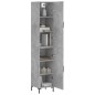 Highboard Betongrau 34,5x34x180 cm Holzwerkstoff Highboard Betongrau 34,5x34x180 cm Holzwerkstoff