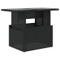 vidaXL Gartentisch mit Glasplatte Schwarz 100x55x73 cm Poly Rattan vidaXL Gartentisch mit Glasplatte Schwarz 100x55x73 cm Poly Rattan