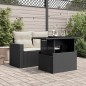 vidaXL Gartentisch mit Glasplatte Schwarz 100x55x73 cm Poly Rattan vidaXL Gartentisch mit Glasplatte Schwarz 100x55x73 cm Poly Rattan