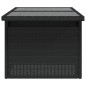 vidaXL Gartentisch mit Glasplatte Schwarz 100x55x73 cm Poly Rattan vidaXL Gartentisch mit Glasplatte Schwarz 100x55x73 cm Poly Rattan