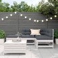 vidaXL 5-tlg. Garten-Lounge-Set mit Kissen Weiß Massivholz Kiefer vidaXL 5-tlg. Garten-Lounge-Set mit Kissen Weiß Massivholz Kiefer