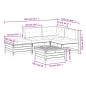 vidaXL 5-tlg. Garten-Lounge-Set mit Kissen Weiß Massivholz Kiefer vidaXL 5-tlg. Garten-Lounge-Set mit Kissen Weiß Massivholz Kiefer