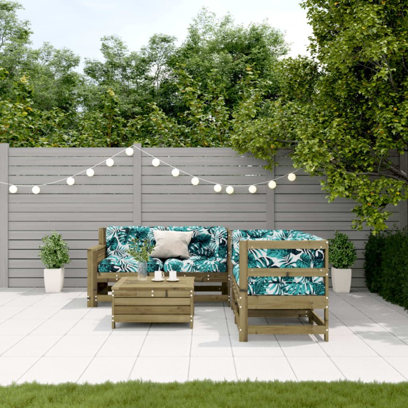 vidaXL 5-tlg. Garten-Lounge-Set mit Kissen Imprägniertes Kiefernholz vidaXL 5-tlg. Garten-Lounge-Set mit Kissen Imprägniertes Kiefernholz
