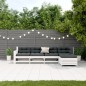 vidaXL 5-tlg. Garten-Lounge-Set mit Kissen Weiß Massivholz Kiefer vidaXL 5-tlg. Garten-Lounge-Set mit Kissen Weiß Massivholz Kiefer