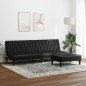 vidaXL 2-tlg. Sofagarnitur Schwarz Kunstleder vidaXL 2-tlg. Sofagarnitur Schwarz Kunstleder