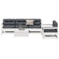 vidaXL 6-tlg. Garten-Lounge-Set mit Kissen Weiß Massivholz Kiefer vidaXL 6-tlg. Garten-Lounge-Set mit Kissen Weiß Massivholz Kiefer