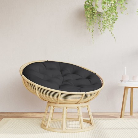 vidaXL Kissen Rund Schwarz Ø 100x11 cm Oxford-Gewebe