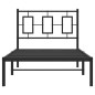 vidaXL Bettgestell mit Kopfteil Metall Schwarz 90x190 cm vidaXL Bettgestell mit Kopfteil Metall Schwarz 90x190 cm