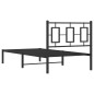 vidaXL Bettgestell mit Kopfteil Metall Schwarz 90x190 cm vidaXL Bettgestell mit Kopfteil Metall Schwarz 90x190 cm